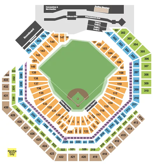 BASEBALL Seating Map Seating Chart