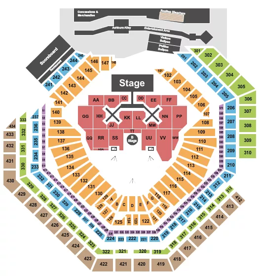 CHRIS BROWN Seating Map Seating Chart
