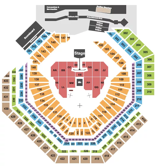 JONAS BROTHERS Seating Map Seating Chart