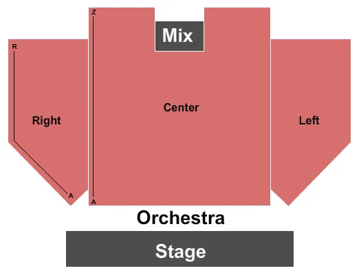 END STAGE Seating Map Seating Chart