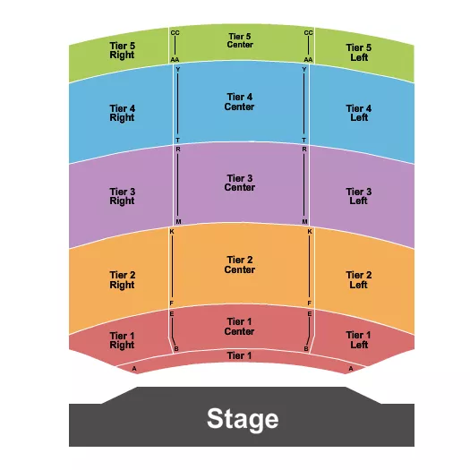 ENDSTAGE TIERS Seating Map Seating Chart