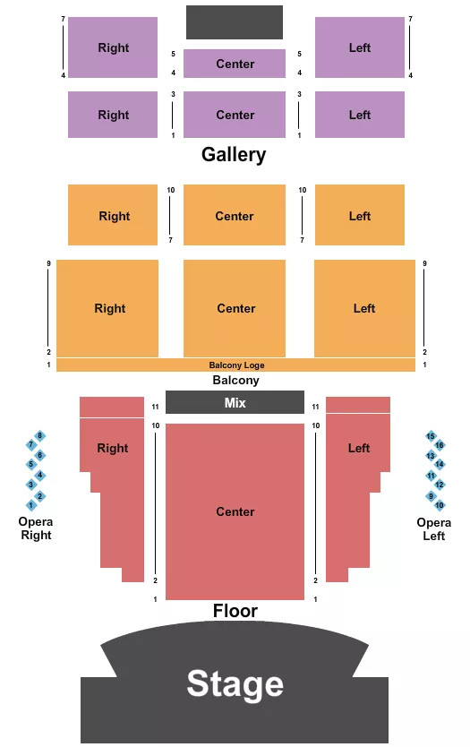 ENDSTAGE 2 Seating Map Seating Chart