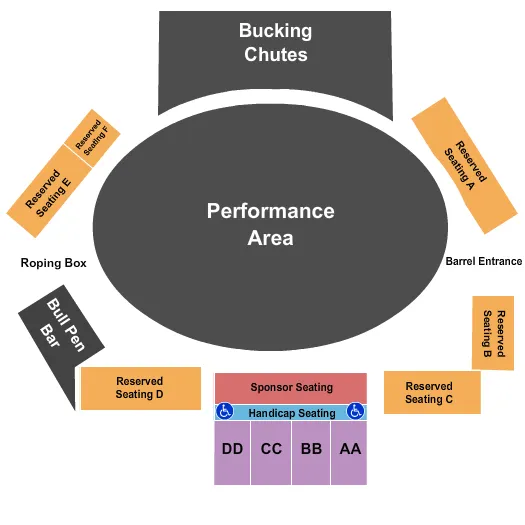 RODEO Seating Map Seating Chart