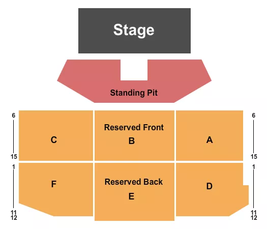 END STAGE Seating Map Seating Chart