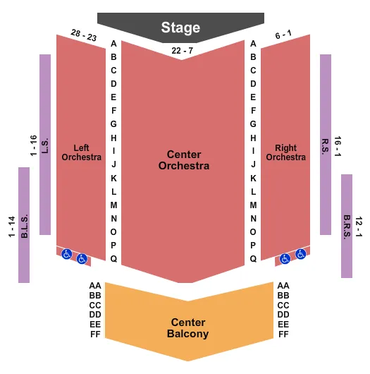 ENDSTAGE Seating Map Seating Chart