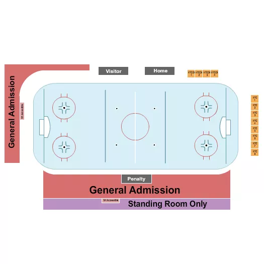 HOCKEY MENS Seating Map Seating Chart