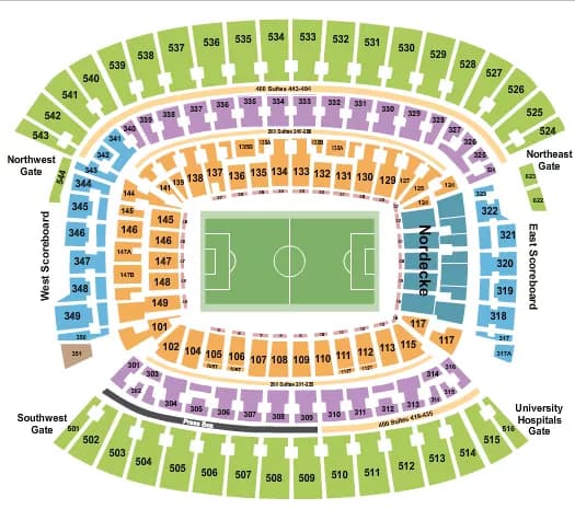 SOCCER 2 Seating Map Seating Chart