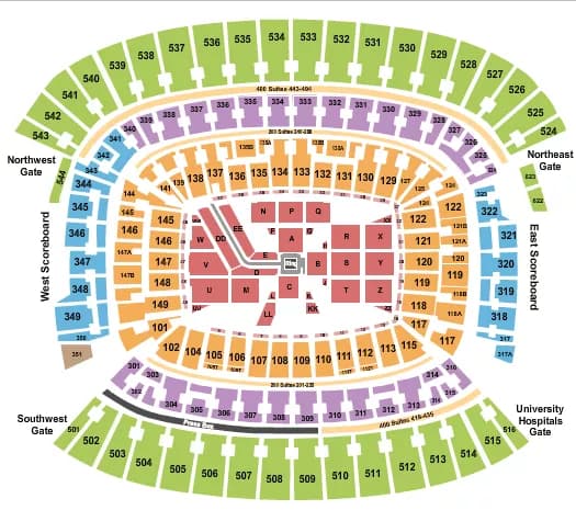 WWE SUMMERSLAM Seating Map Seating Chart