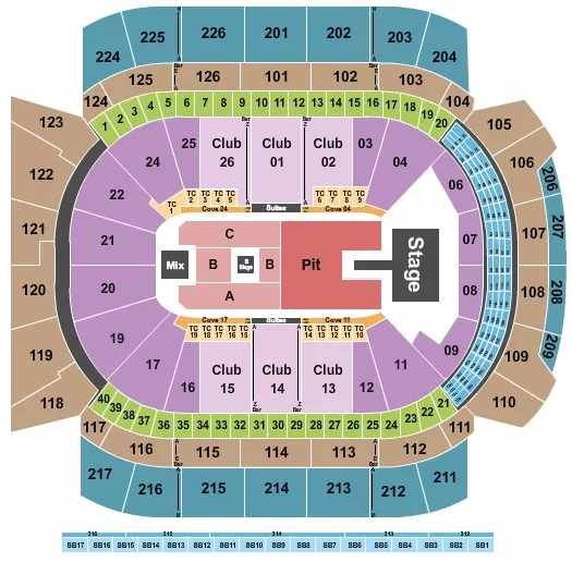 ALEX WARREN Seating Map Seating Chart