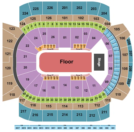 THE BLACK KEYS Seating Map Seating Chart