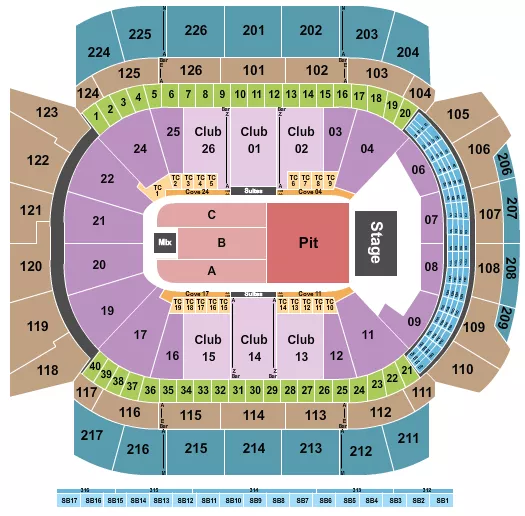 THE STROKES Seating Map Seating Chart
