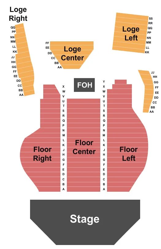 ENDSTAGE 2 Seating Map Seating Chart
