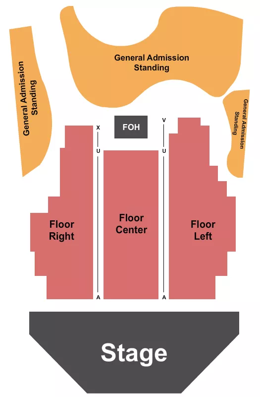 ENDSTAGE LOGE GA Seating Map Seating Chart