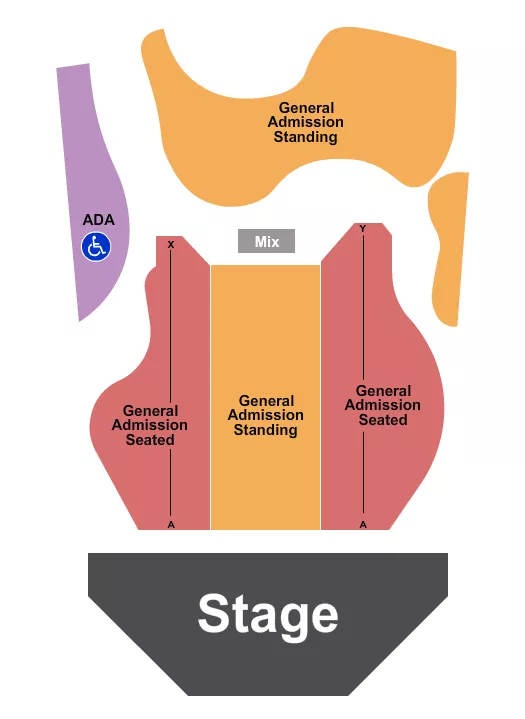 GA SEATING STANDING Seating Map Seating Chart