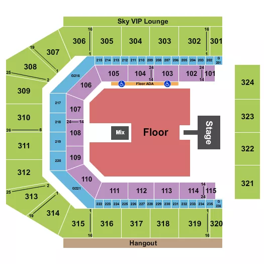 CO OP LIVE ENDSTAGE GA W CATWALK Seating Map Seating Chart