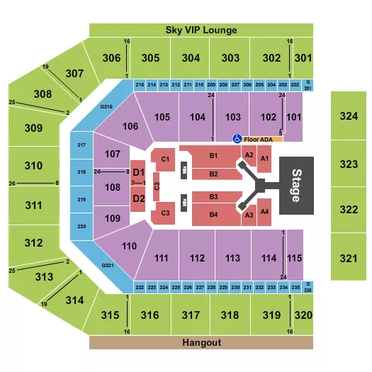 CO OP LIVE JONAS BROTHERS Seating Map Seating Chart