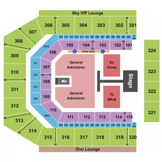 CO OP LIVE TATE MCRAE Seating Map Seating Chart