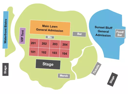 FESTIVAL W LAWN Seating Map Seating Chart
