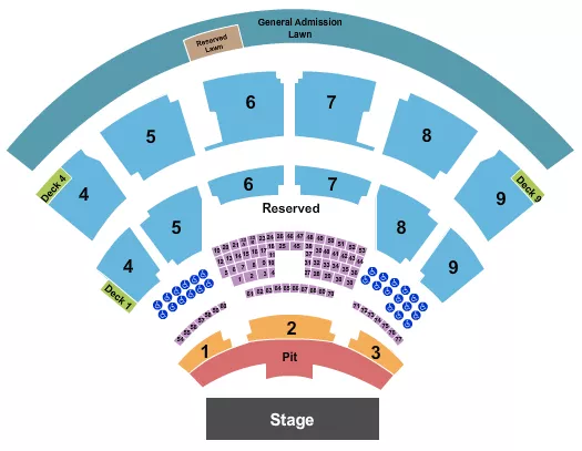 ENDSTAGE GA PIT W DECKS 2 Seating Map Seating Chart