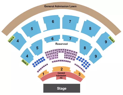 ENDSTAGE GA PIT W DECKS Seating Map Seating Chart