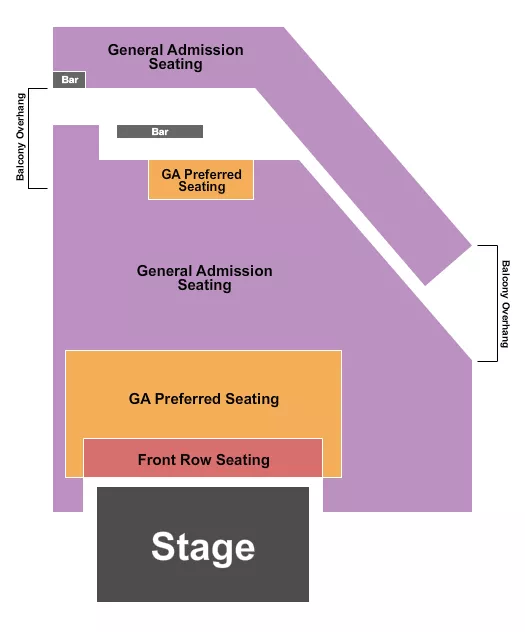 COBBS COMEDY CLUB GA PREFERRED FRONT ROW Seating Map Seating Chart