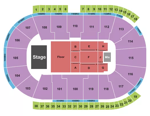 COCA COLA COLISEUM CYPRESS HILL Seating Map Seating Chart