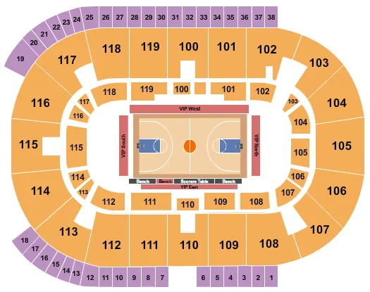 COCA COLA COLISEUM GLOBETROTTERS Seating Map Seating Chart