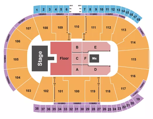 COCA COLA COLISEUM WARREN ZEIDERS Seating Map Seating Chart