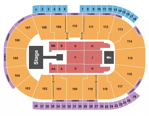 COCA COLA COLISEUM ZHOU SHEN Seating Map Seating Chart