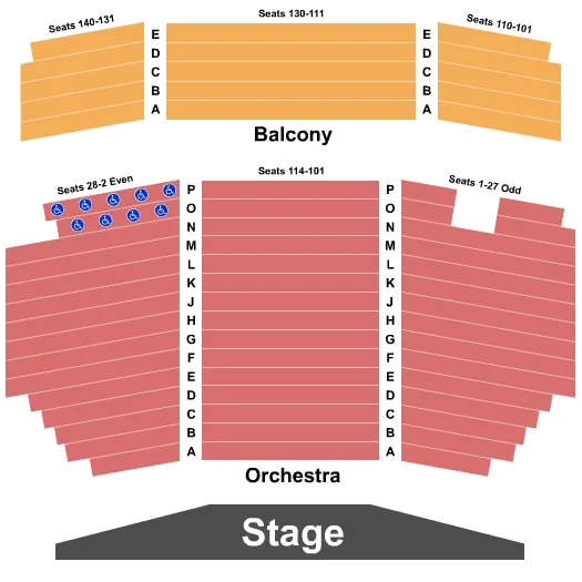 COCA COLA STAGE AT ALLIANCE THEATRE END STAGE Seating Map Seating Chart