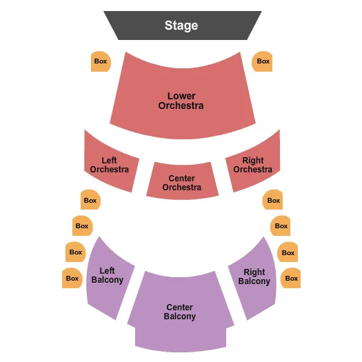 COCA COLA STAGE AT ALLIANCE THEATRE ENDSTAGE 2 Seating Map Seating Chart