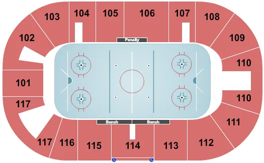 HOCKEY Seating Map Seating Chart