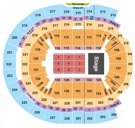 BAD BUNNY Seating Map Seating Chart