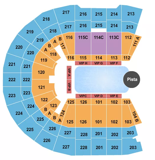 DISNEY ON ICE 2 Seating Map Seating Chart