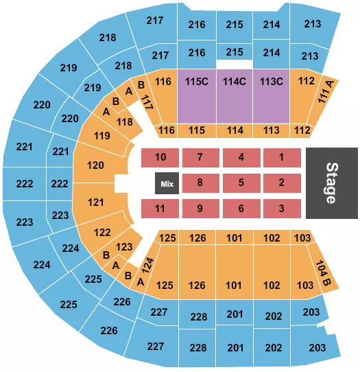 ENDSTAGE 3 Seating Map Seating Chart