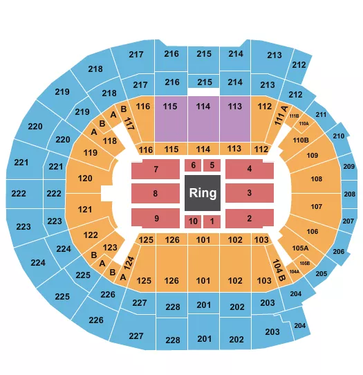 MVP BOXING Seating Map Seating Chart