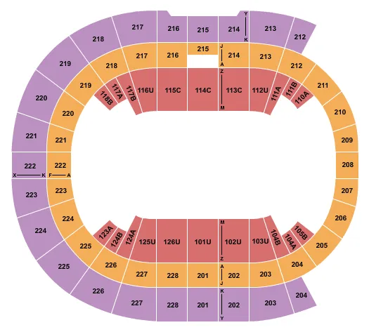MONSTER JAM Seating Map Seating Chart