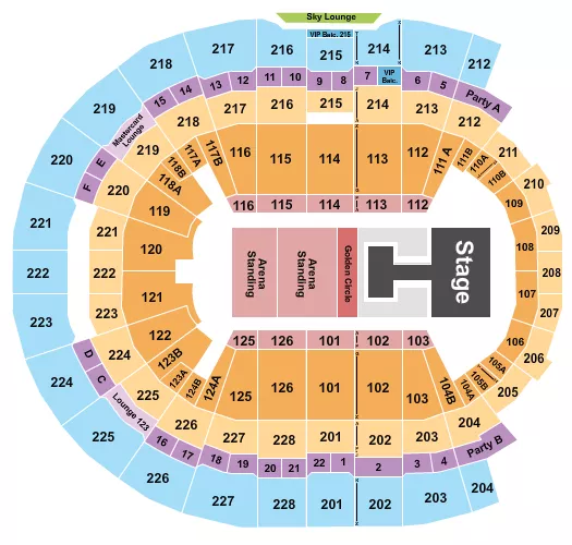 TYLER THE CREATOR Seating Map Seating Chart