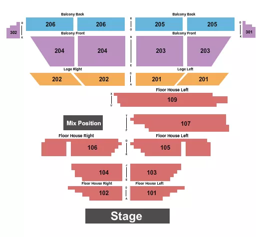 ENDSTAGE 6 Seating Map Seating Chart