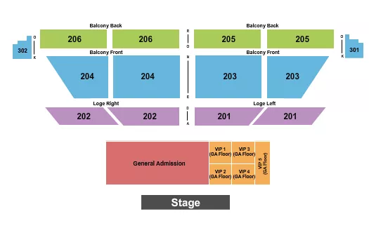 GA VIP FLOORS Seating Map Seating Chart