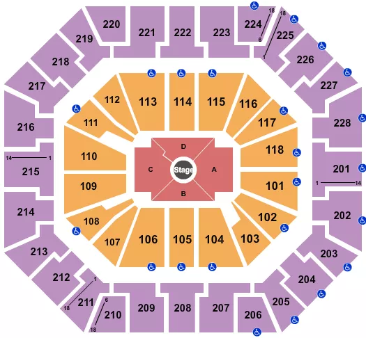 CENTER STAGE 1 Seating Map Seating Chart
