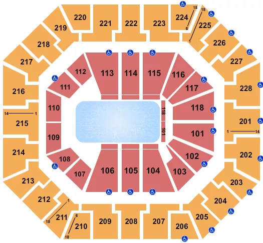 DISNEY ON ICE 2024 Seating Map Seating Chart