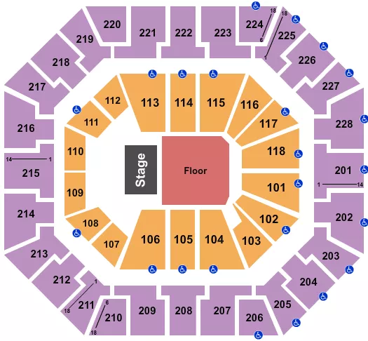ENDSTAGE RESERVED FLOOR Seating Map Seating Chart