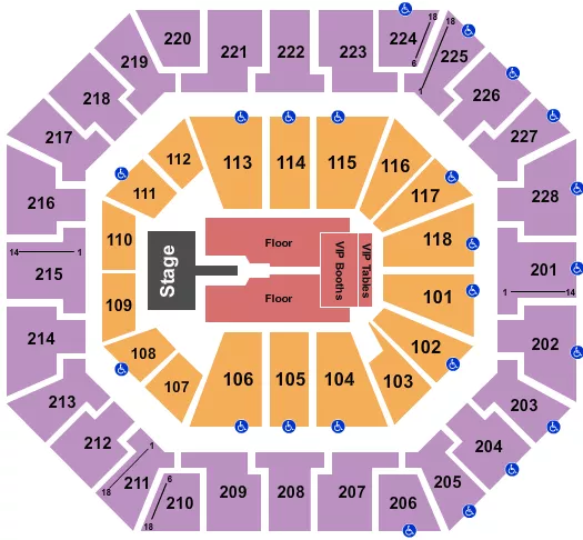 MARY J BLIGE Seating Map Seating Chart