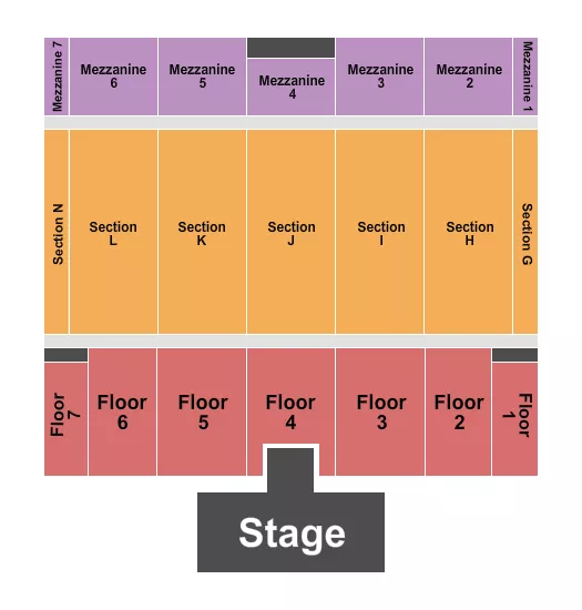ENDSTAGE CATWALK Seating Map Seating Chart