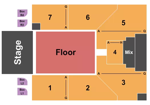 ENDSTAGE GA FLOOR 2 Seating Map Seating Chart