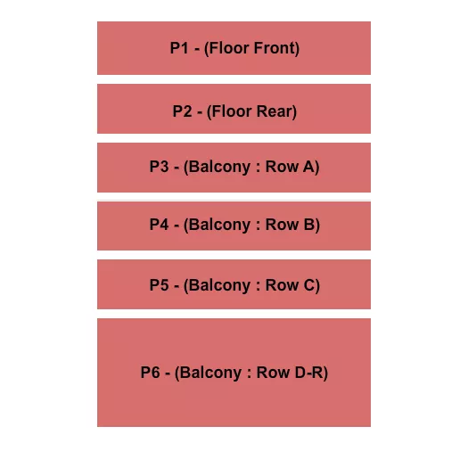 END STAGE Seating Map Seating Chart