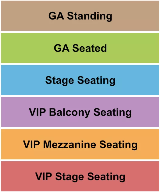 GA MEZZANINE BALCONY Seating Map Seating Chart