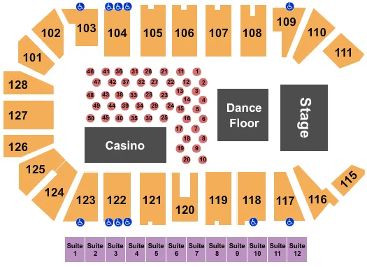 CITY HOUSE BOOGIE BASH Seating Map Seating Chart
