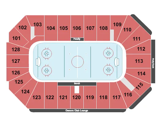 HOCKEY 1 Seating Map Seating Chart